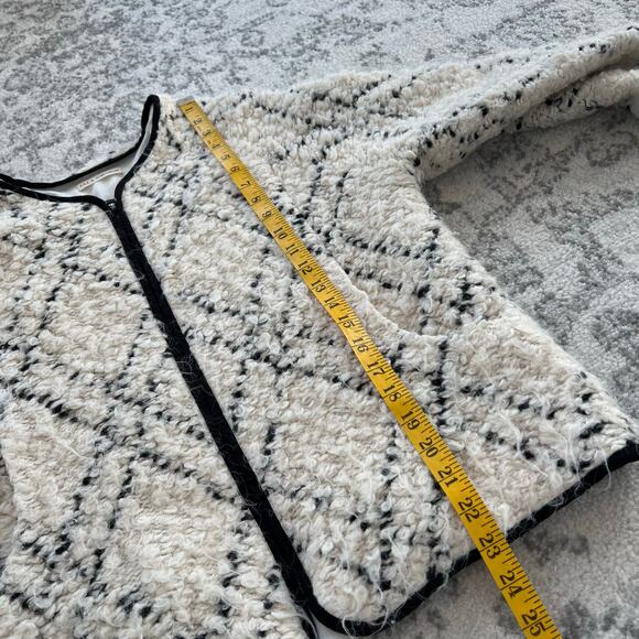 Ulla Johnson Ivory Wool Plaid Amal Jacket Zip Front Pockets Small - Picture 7 of 10